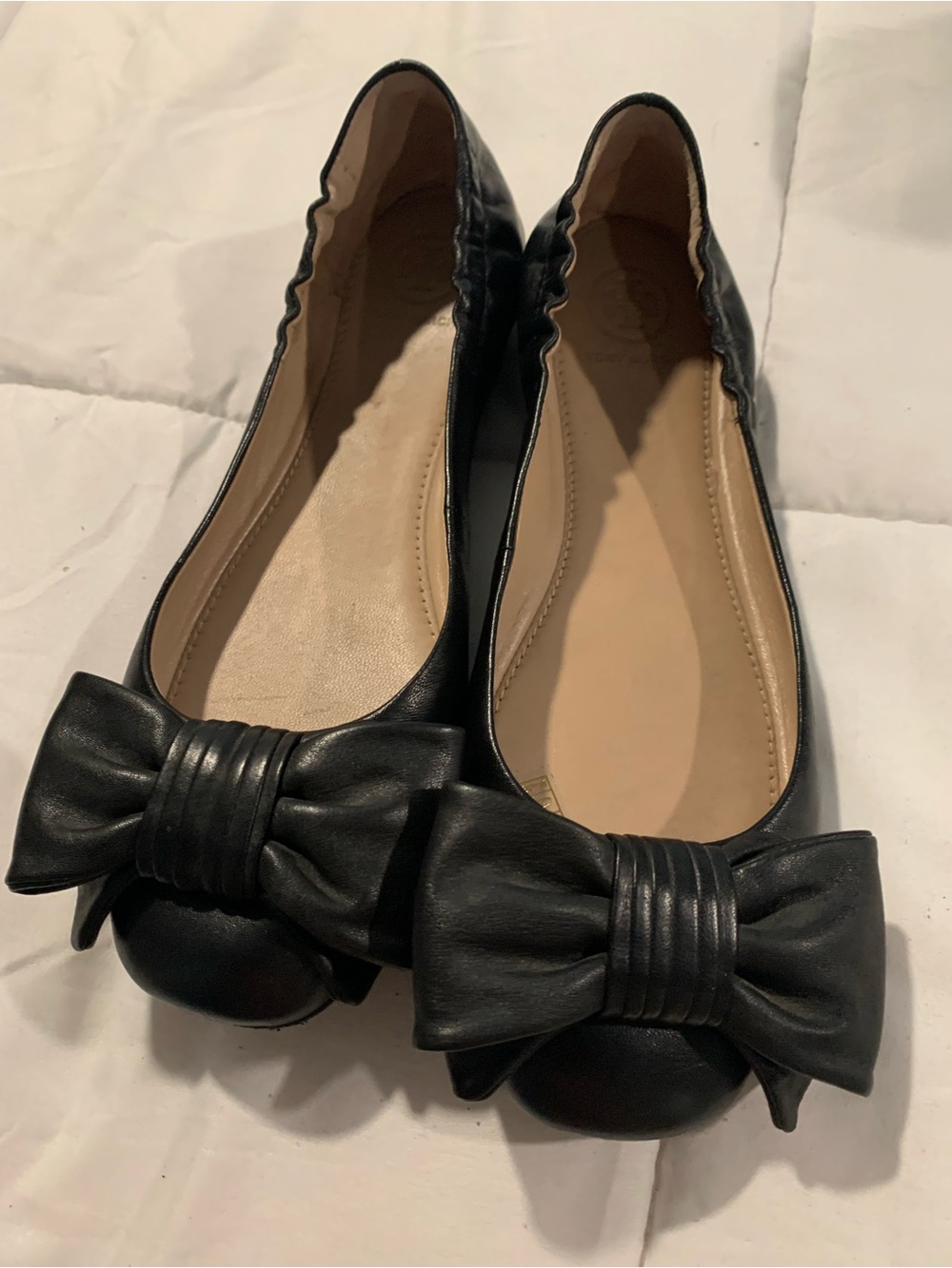 Tory Burch Black Bow Ballet Flats